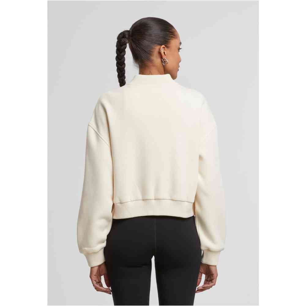 Urban Classics - Short Sweat Zip Sweater - Cream